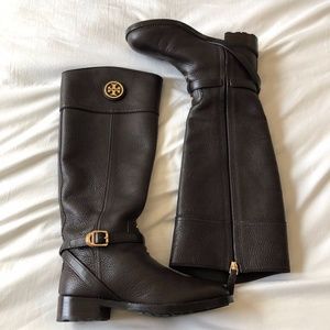 Tory Burch - Teresa Riding Boots (Tumbled Leather)